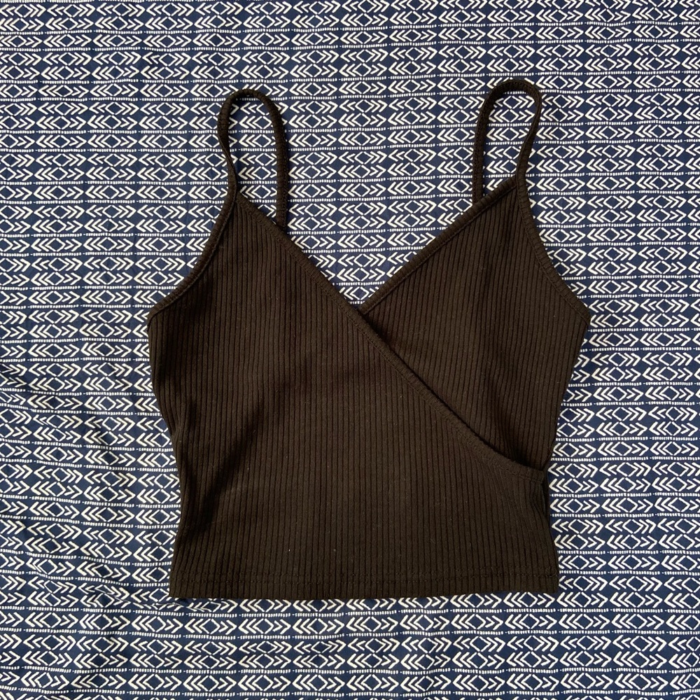 black wrap top